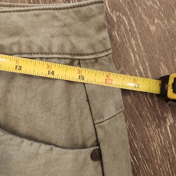 One Teaspoon Vanguard Mid Rise Relaxed Denim Skirt In Olive Size 27 Brand New - Picture 10 of 13